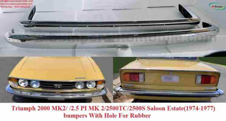 Triumph 2000 MK2 2.5 PI MK2 2500TC And 2500S Saloon Estate (1969-1974) bumper with rubber hole 0