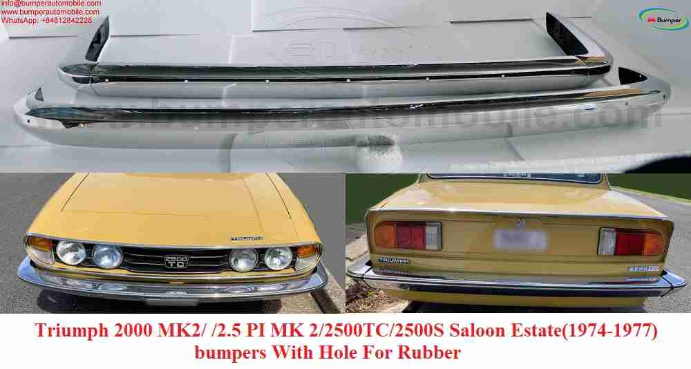 Triumph 2000 MK2 2.5 PI MK2 2500TC And 2500S Saloon Estate (1969-1974) bumper with rubber hole 0