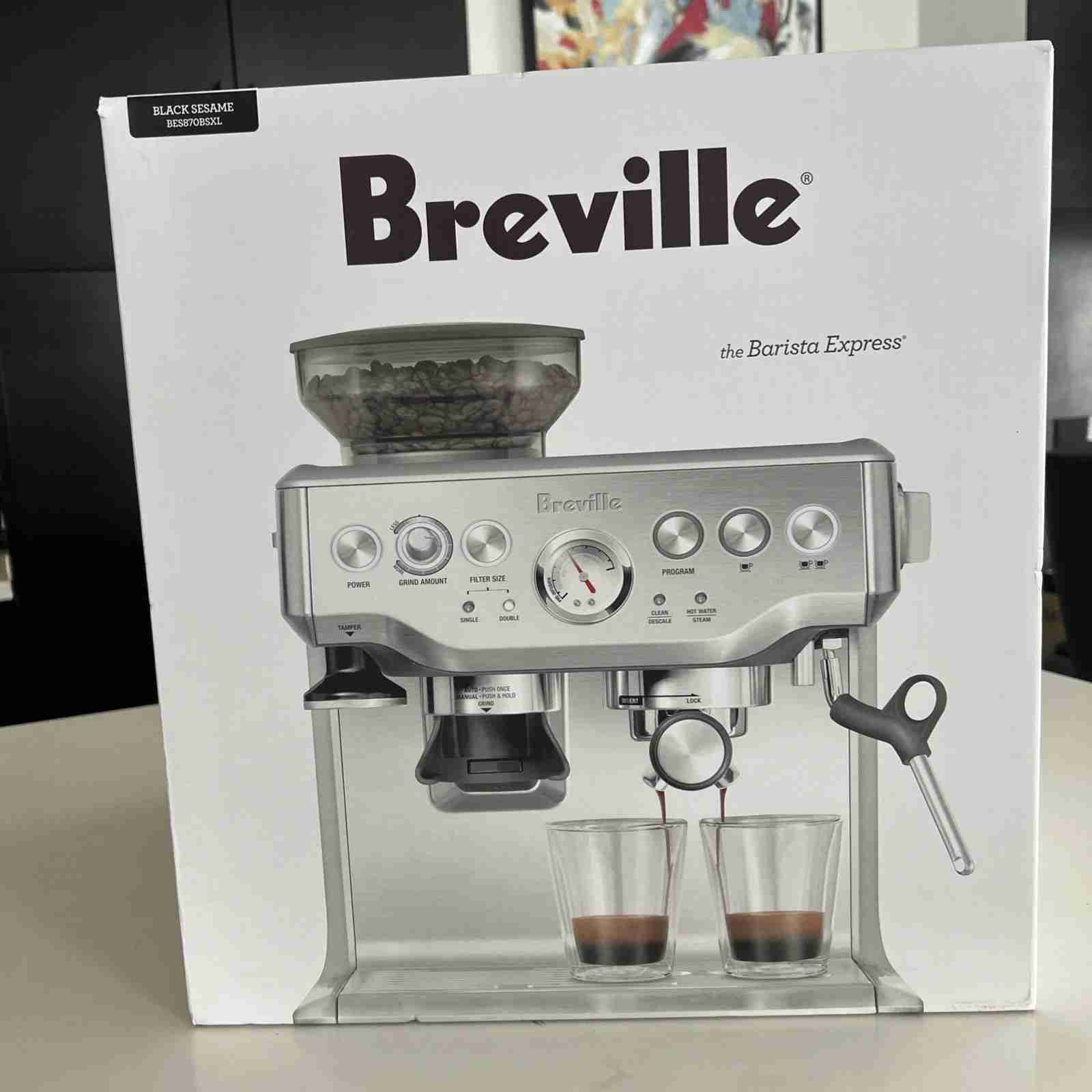 Breville BES870BSXL Coffee  Espresso Machine - Black Silver