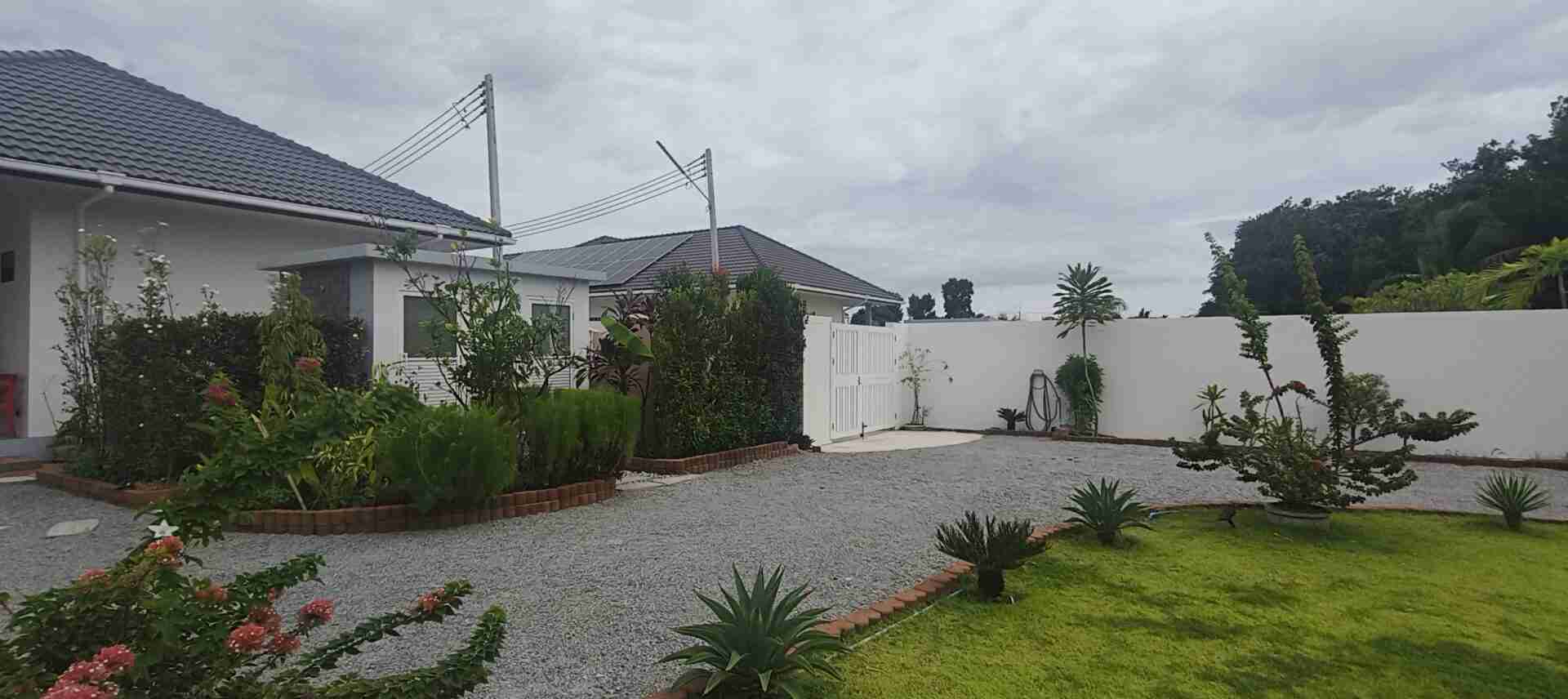 back garden with entrance