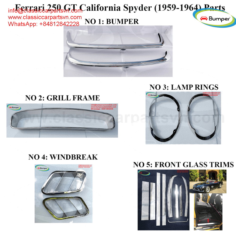 Ferrari 250 GT SWB California Spyder parts 1