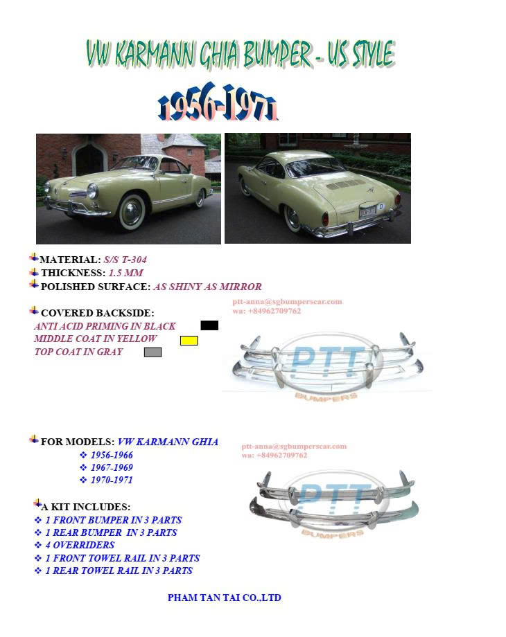 Karmann ghia bumper - us style