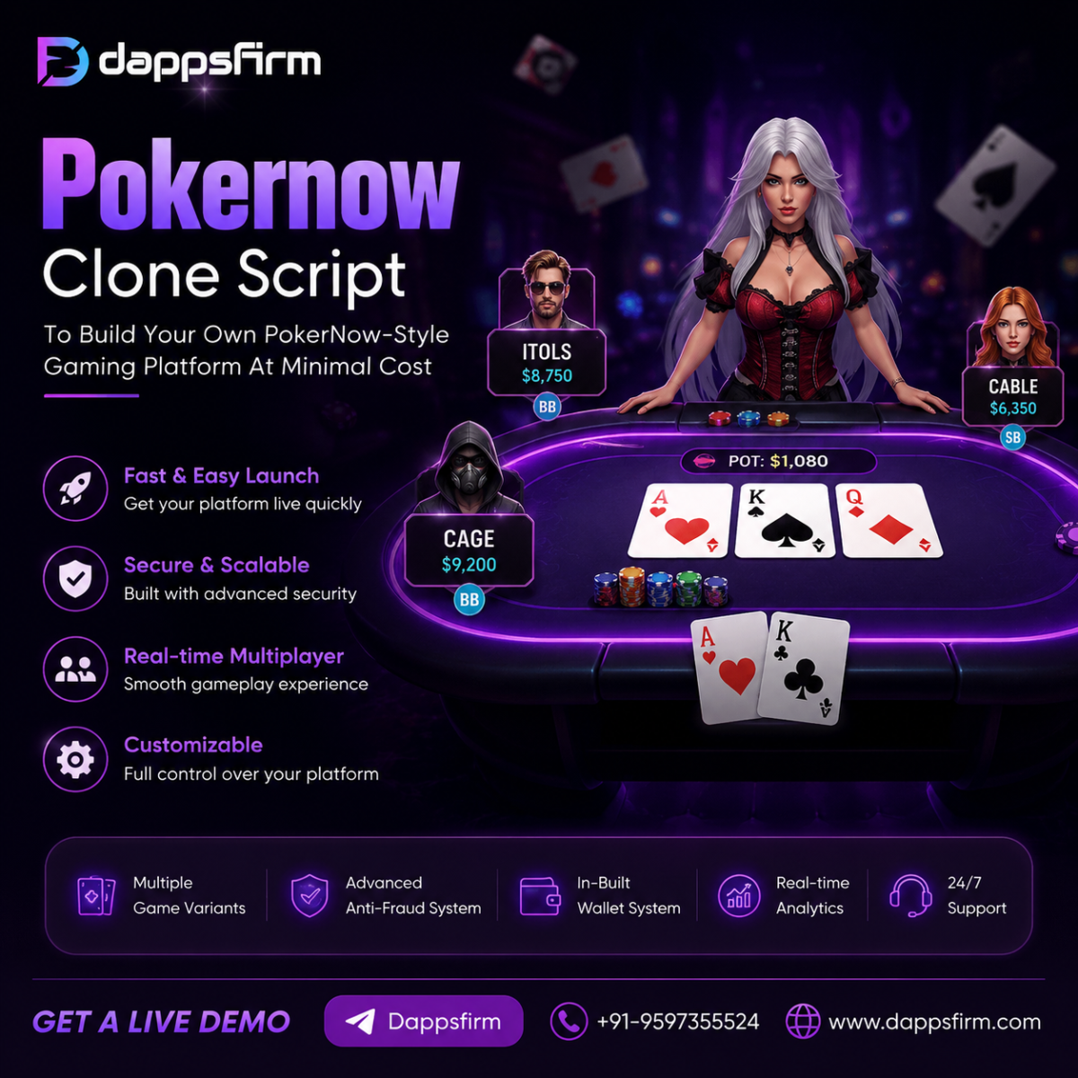 Pokernow clone script