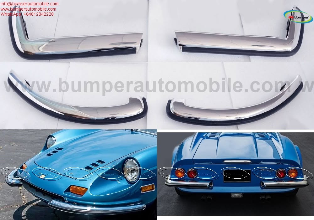 Ferrari Dino (246 GT Series 3E, GTS) bumpers (1969–1974) 1
