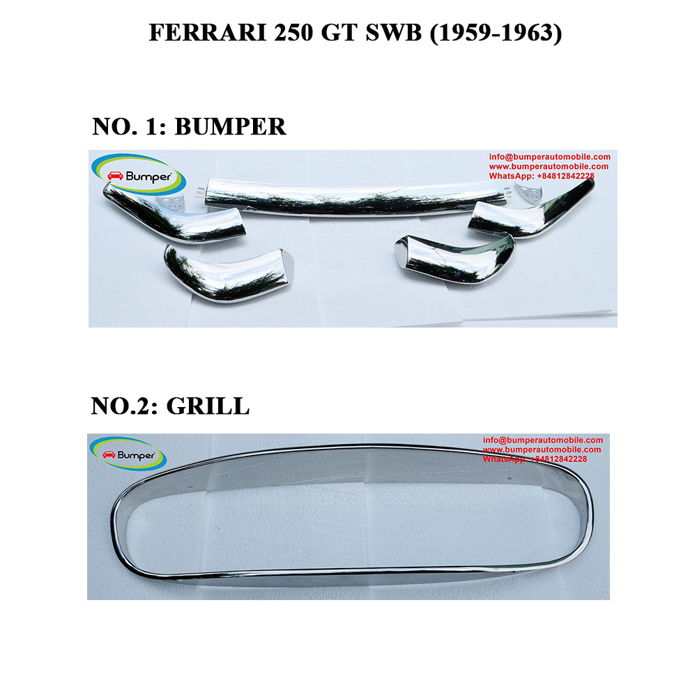 d Ferrari 250 GT SWB (1959-1963) bumper and grill frame 3